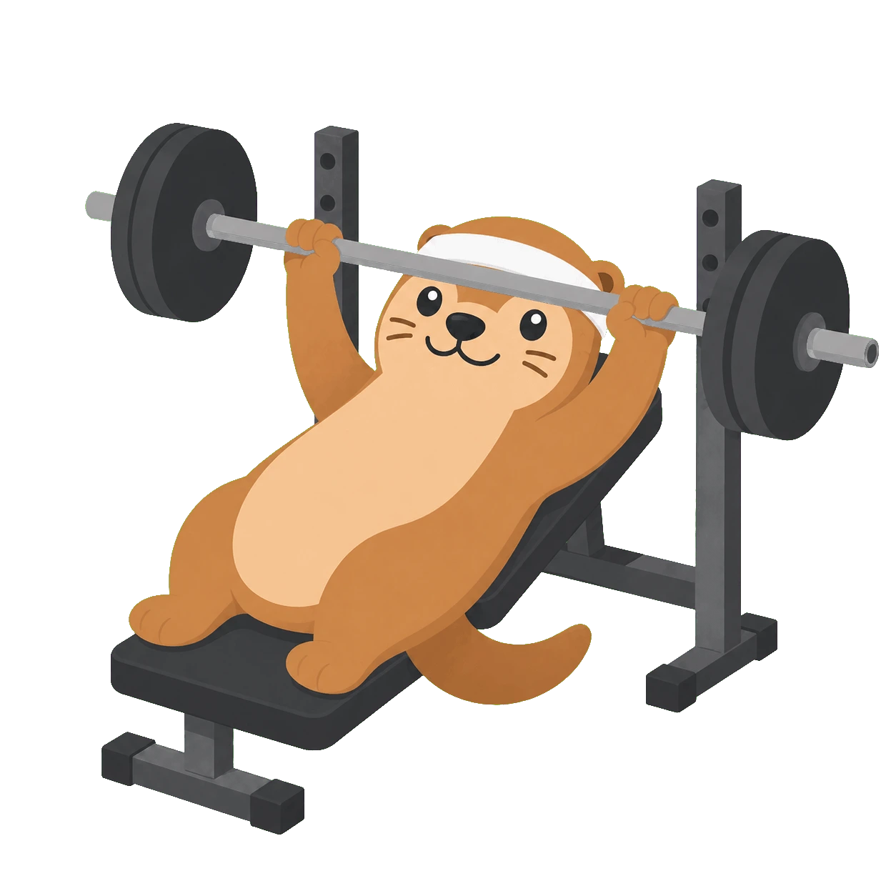 Lou lifting weights